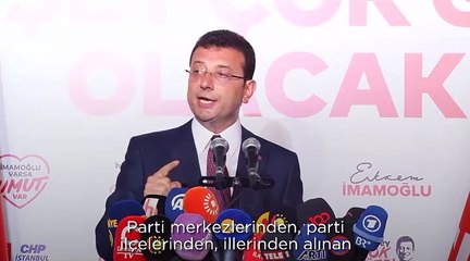 İmamoğlu: "İstanbullular bana kutsal bir görev vermiştir"