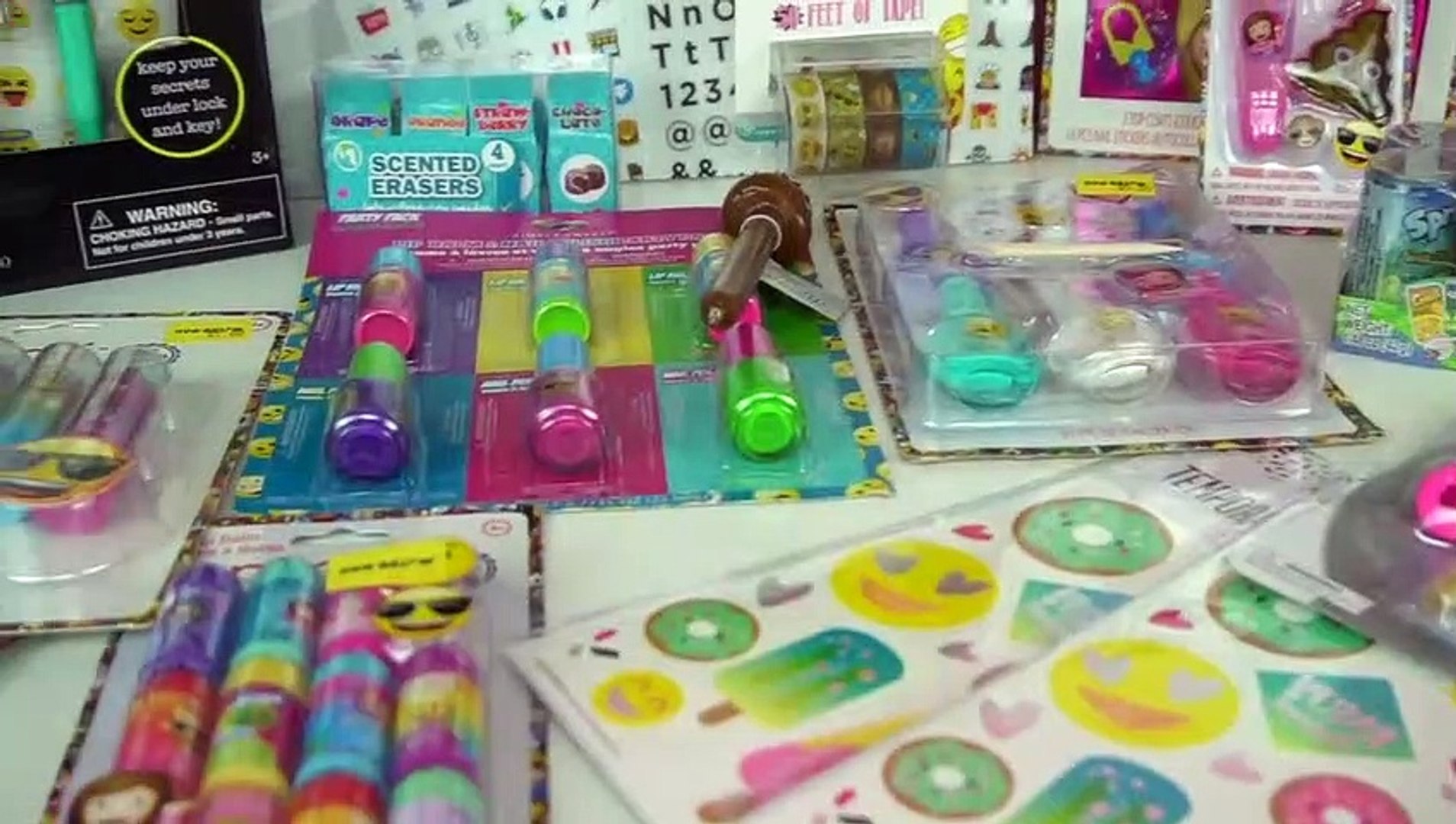 Abriendo Juguetes de Emojis - Esmaltes, Balsamos Brillos Labiales Utiles  Escolares - Vidéo Dailymotion