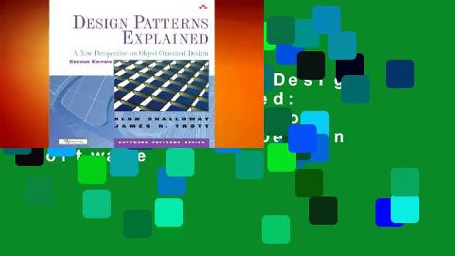 About For Books  Design Patterns Explained: A New Perspective on Object-Oriented Design (Software