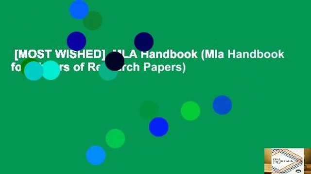 [MOST WISHED] MLA Handbook (Mla Handbook for Writers of Research Papers)