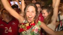 Locura en las calles de Palma tras el ascenso del RCD Mallorca a Primera División
