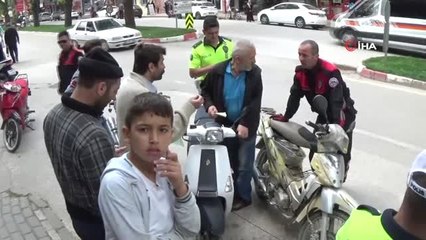 Polis çakarlı elektrikli bisiklete ceza