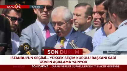 YSK Başkanı Sadi Güven konuşuyor