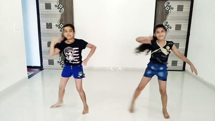 Two cutee girl practice for dance