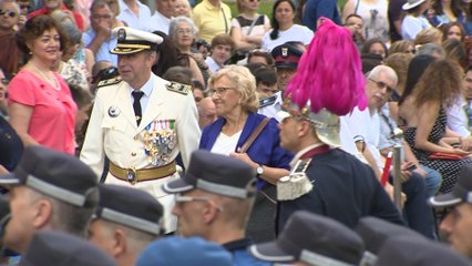 Carmena durante el día del patrón del Cuerpo de Policía