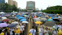 Taiwanese protest against media outlets described as ‘pro-Beijing’