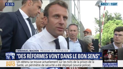 Pour Emmanuel Macron, les réformes en cours "vont dans le bon sens"
