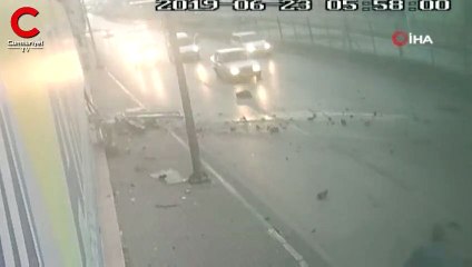 Korkunç! 120 kilometre hızla gelen ölüm kamerada