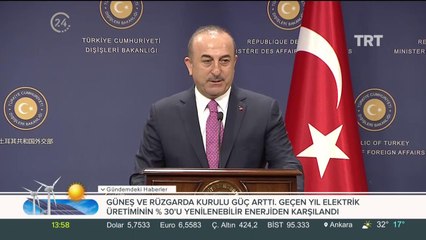 Dışişleri Bakanı Çavuşoğlu konuşuyor