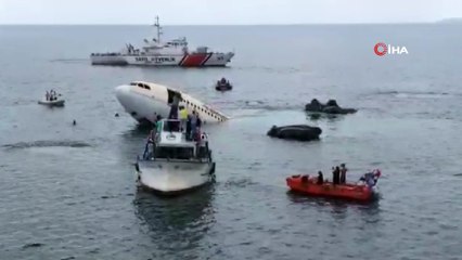 Saroz’a batırılan dev uçaktan ilk görüntüler geldi