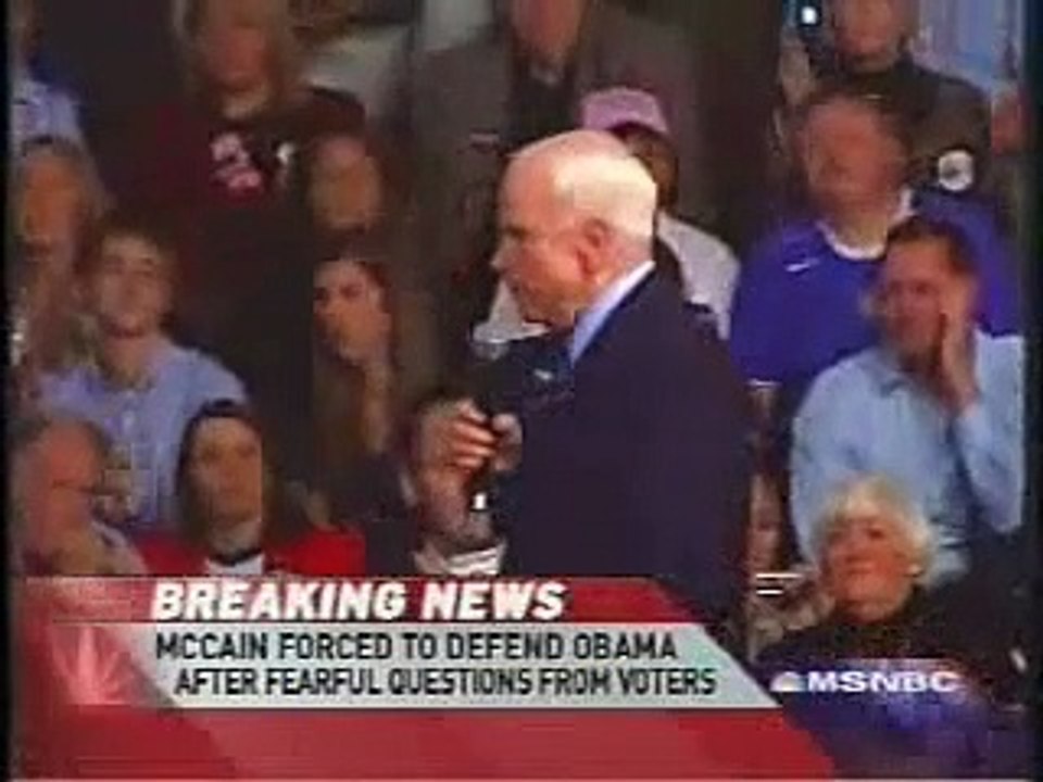 Quand McCain défend Obama: "ce n'est pas un arabe" (VOSTF)