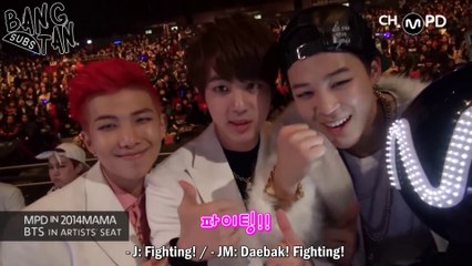 [ENG] 141203 [MPD in 2014MAMA] BTS in Artists's seat~ Meeting BTS at the live broadcast site!