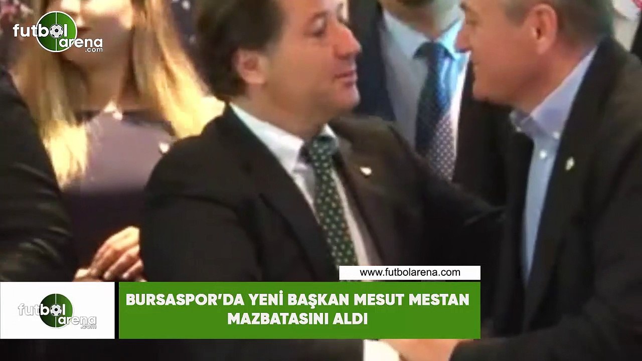 Bursaspor'da yeni başkan Mesut Mestan mazbatasını aldı