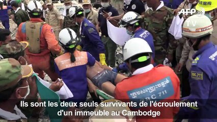 Immeuble effondré au Cambodge: deux survivants miraculés