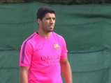 Luis Suárez ya entrena con el FC Barcelona
