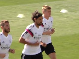 Carlo Ancelotti trabaja por primera vez en la pretemporada con todos sus efectivos