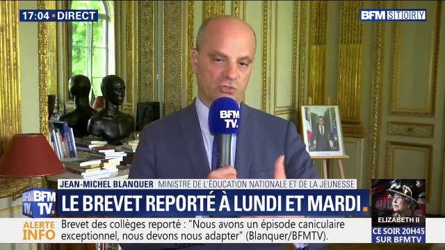 Brevet des collèges reporté: Jean-Michel Blanquer avance un enjeu de sécurité et de santé des élèves