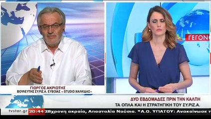 Ο υποψήφιος βουλευτής ΣΥΡΙΖΑ Εύβοιας Γ. ΑΚΡΙΩΤΗΣ, στο STAR Κεντρικής Ελλάδας