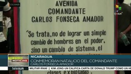 Nicaragua recuerda a Carlos Fonseca referente del FSLN