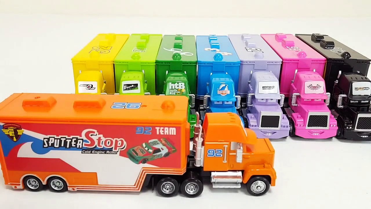 Disney Cars Lightning McQueen Mack Truck Learn Colors Disney Pixar with Domino - BooBooToys