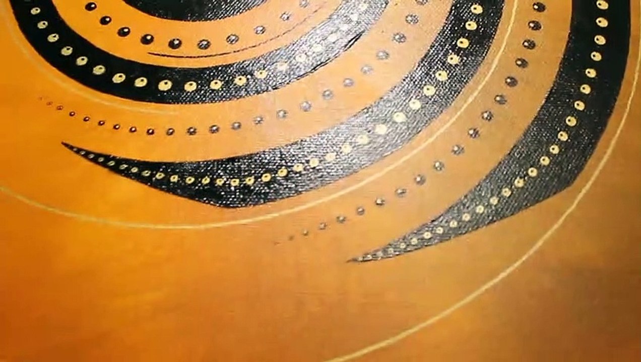 Tableau moderne : Rotation jaune.