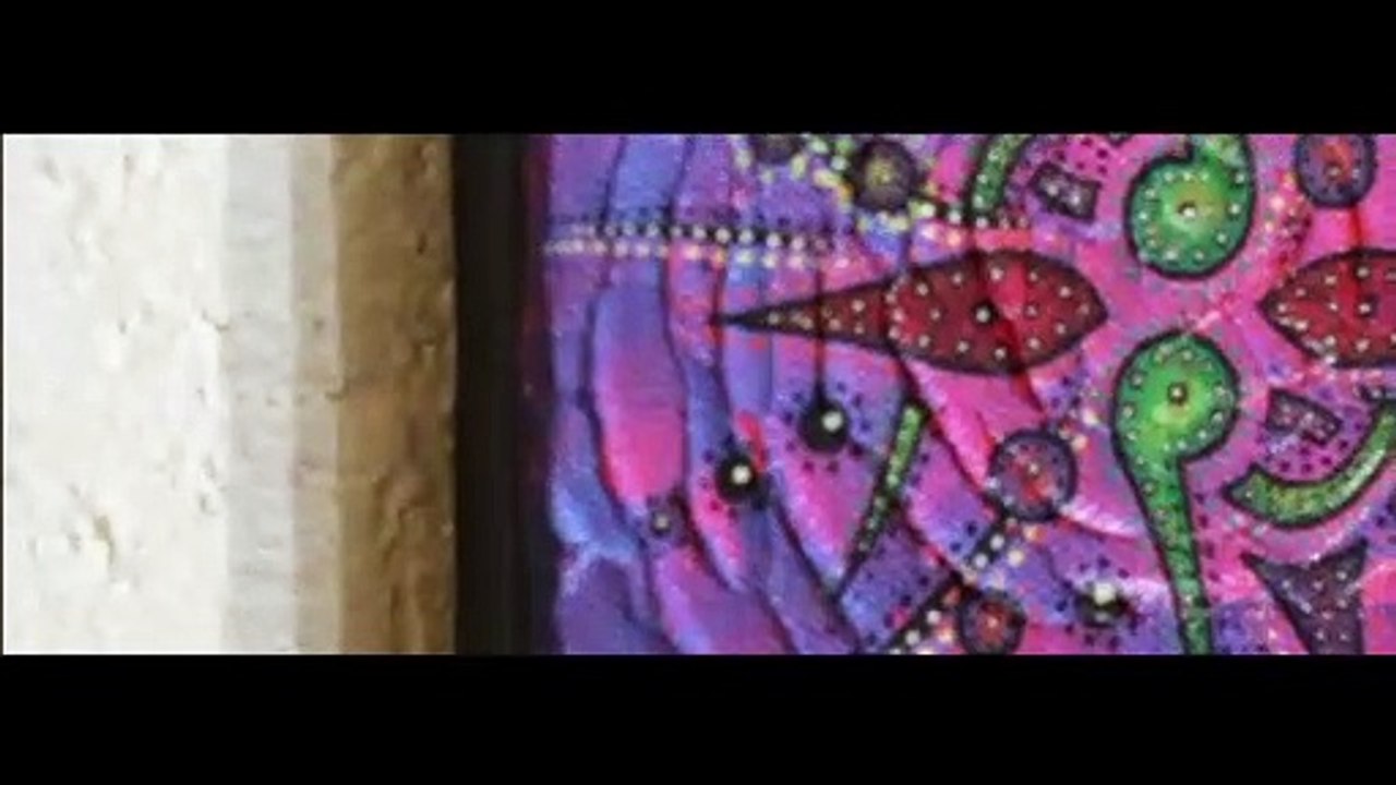 œuvre d'art moderne : Sens du mouvement fuchsia gris.