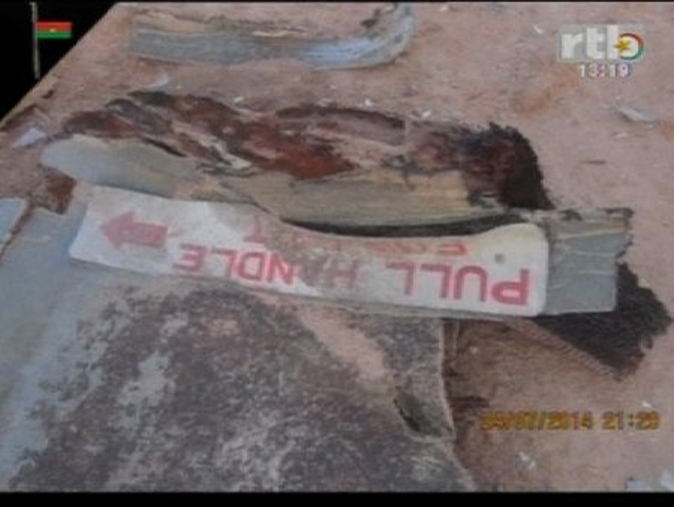 Los restos del avión estrellado en Mali