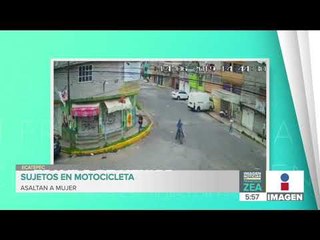 Hombres en motocicleta asaltan a una joven en Ecatepec | Noticias con Francisco Zea