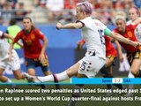 FOOTBALL: FIFA Women's World Cup: Fast Match Report - Spain 1-2 USA
