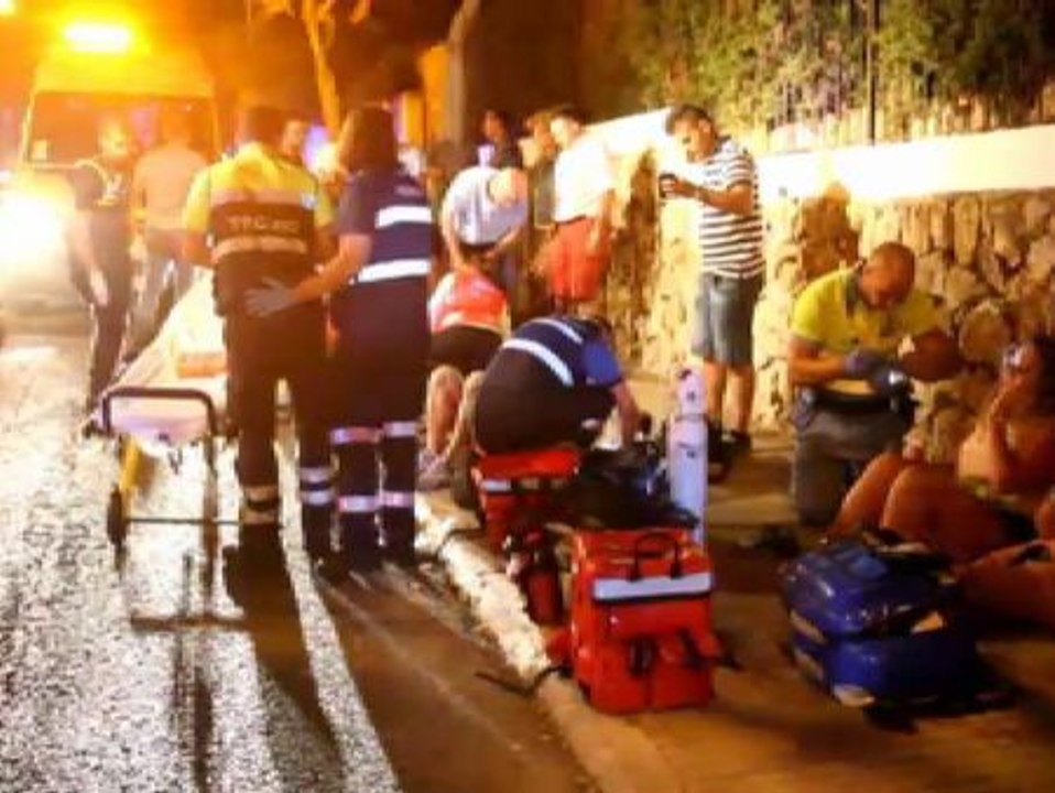 13 heridos en un aparatoso accidente en Magaluf