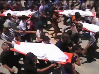 Video herunterladen: Multitudinarios funerales en Gaza