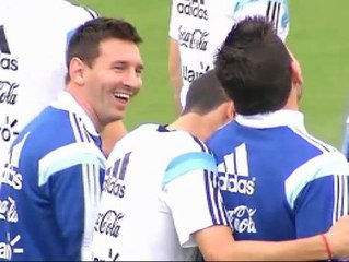 Buen ambiente en el entrenamiento de Argentina