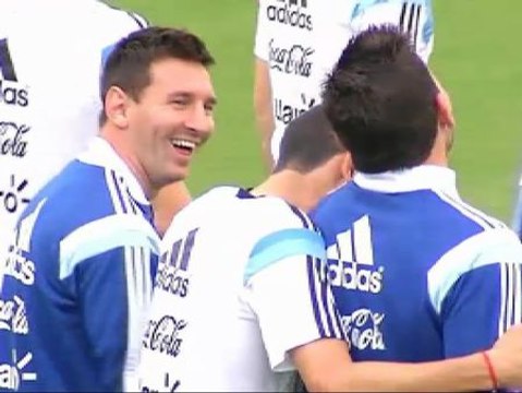 Buen ambiente en el entrenamiento de Argentina