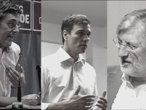 Las diferencias entre los tres candidatos del PSOE