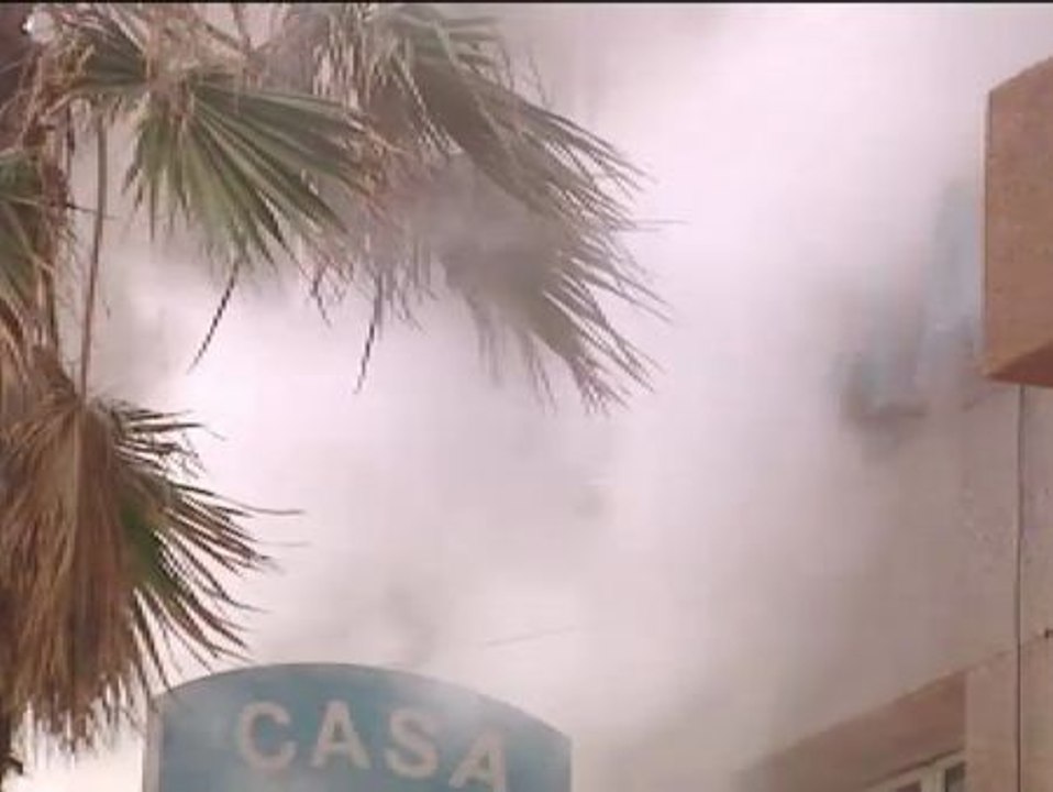 Incendio en la Casa de Galicia de Las Palmas de Gran Canaria