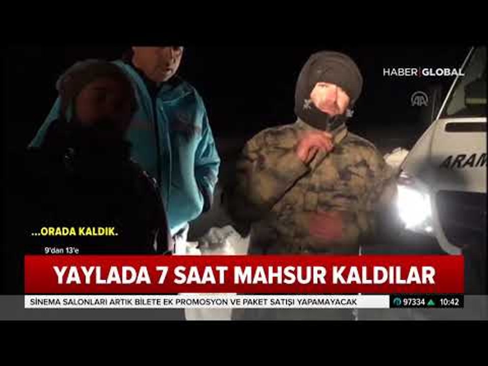 Yaylada Mahsur Kaldılar. 7 Saat Sonra Kurtuldular