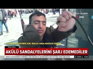 Taksim Medyanı'nda Engelli İstasyonunda Hırsızlık Yaptılar Engelliler Mağdur Oldu