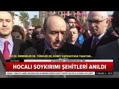 Hocalı Soykırımı Şehitleri İstanbul'da Anıldı. Azerbaycan CB. Yrd. Ali Hasanov Törene Katıldı.