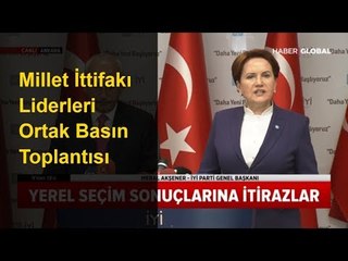 Millet İttifaki Liderleri Kemal Kılıçdaroğlu ve Meral Akşener Ortak Basın Toplantısında Konuştu