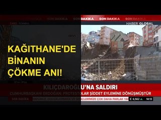 Kağıthane'de Binanın Çökme Anı!