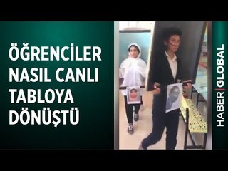Öğrenciler Canlı Tablolara Dönüştü, Öğretmenleri Çalışmayı Nasıl Yaptıklarını Anlattı