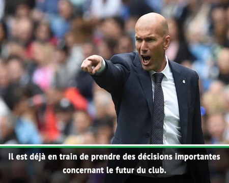 Real - Zamorano : Zidane prend déjà des décisions importantes pour redresser la barre