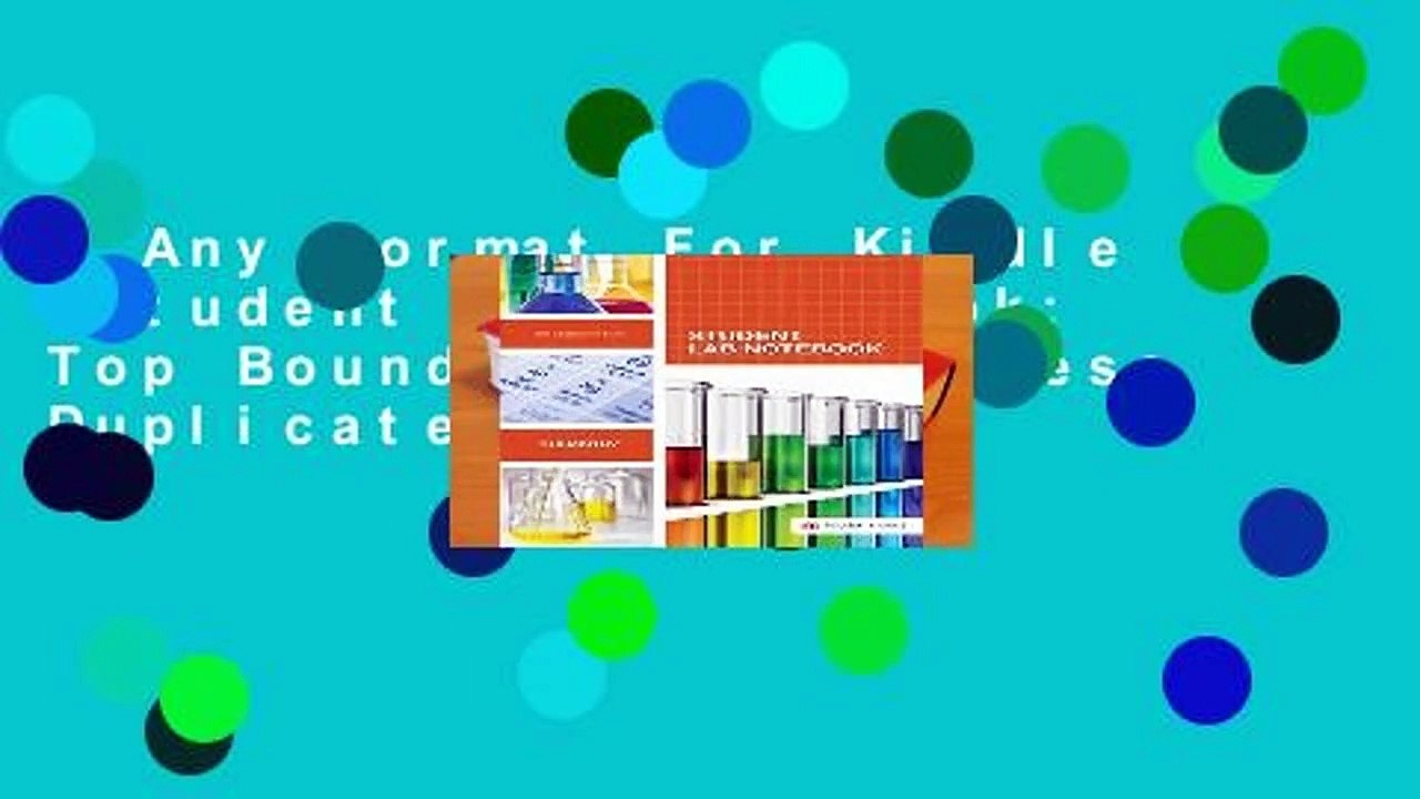 Any Format For Kindle  Student Lab Notebook: Top Bound 100 Carbonless Duplicate Sets by