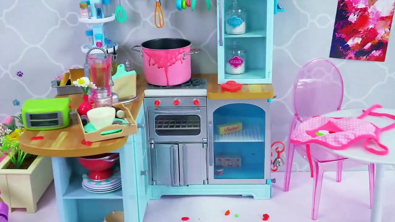 Baby Doll Petitcollin Cooking  Soup for Mommy Doll Kitchen Toys!