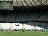Bélgica toma contacto con el césped del estadio Mineirao de Belo Horizonte