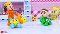 BABY PLAYS BABYSITTING ARPO ROBOT  Animation Cartoons Play Doh