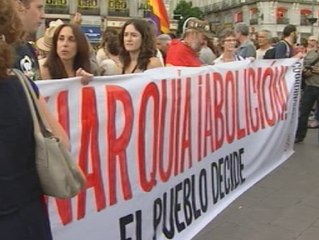 Cacerolada republicana en Sol