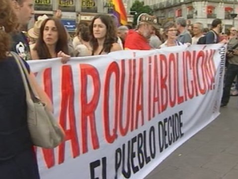 Cacerolada republicana en Sol