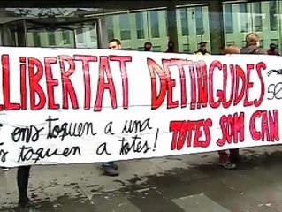 Concentración a las puertas de los juzgados de Barcelona