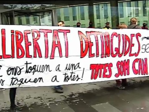 Concentración a las puertas de los juzgados de Barcelona